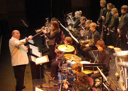 Youth Brass 2000 with conductor Chris Jeans