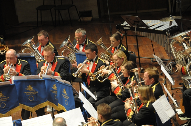 Black Dyke performing at the 2012 Europeans