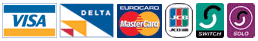 accepted cards: visa, delta, mastercard, JCB, switch, solo