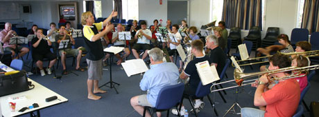 The 2009 Byron Brass Summer School band with David King