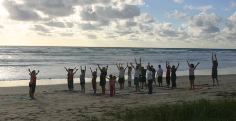 Yoga on the beach