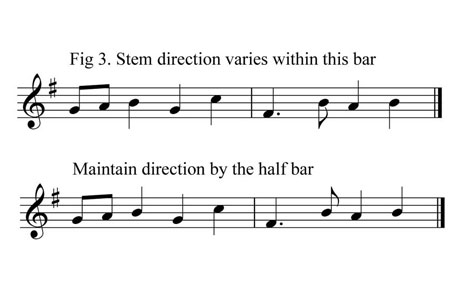 Stem directions