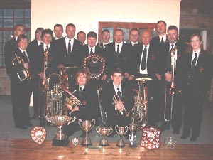 Hebden Bridge band with trophies