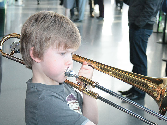 Young trombonist