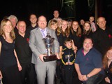City of Cardiff
(Mellingriffith) 2 with MD Dewi Griffiths enjoy their victory at the Welsh Miners