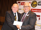 4th Carlton Main and Ray Sykes receives cheque from John Woods